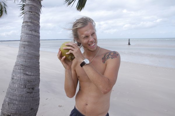 Coconut hunting at Burrum Heads Beach