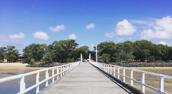 Looking back at Urangan from its pier.