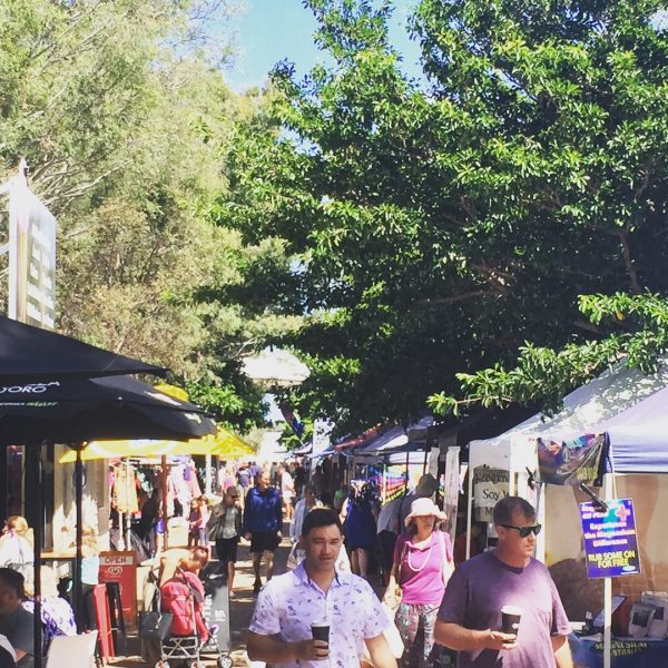 Exploring the market in Urangan.