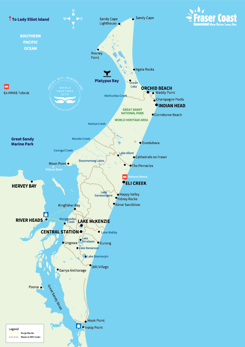 fraser-coast-map-woolshed-eco-lodge