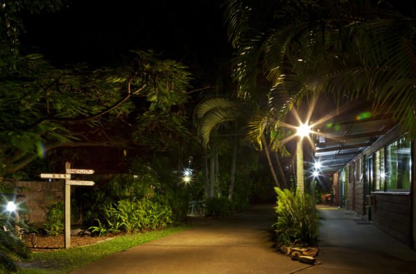 Night time at Woolshed Eco Lodge